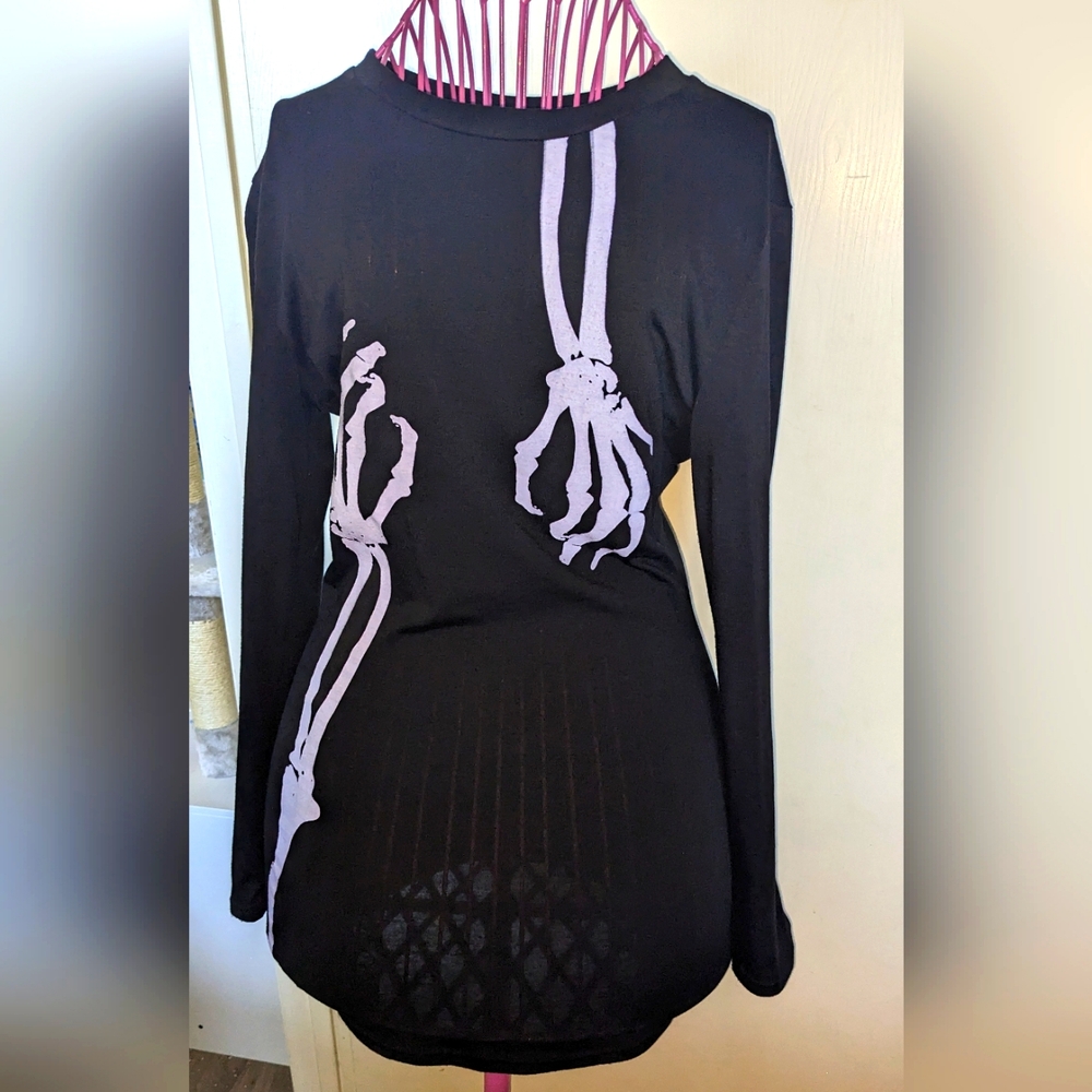 Women's Small Skeleton Arms Halloween Dress